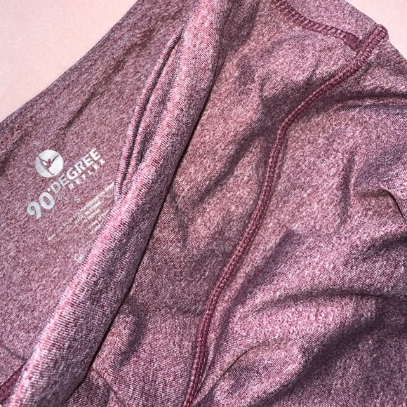NWOT Heathered Plum High-Rise Leggings · 90 Degree by Reflex · Size S - Picture 3 of 9
